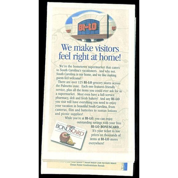 South Carolina 1999 Map Official State Vintage Travel Ephemera Vacation Trip - Picture 3 of 4